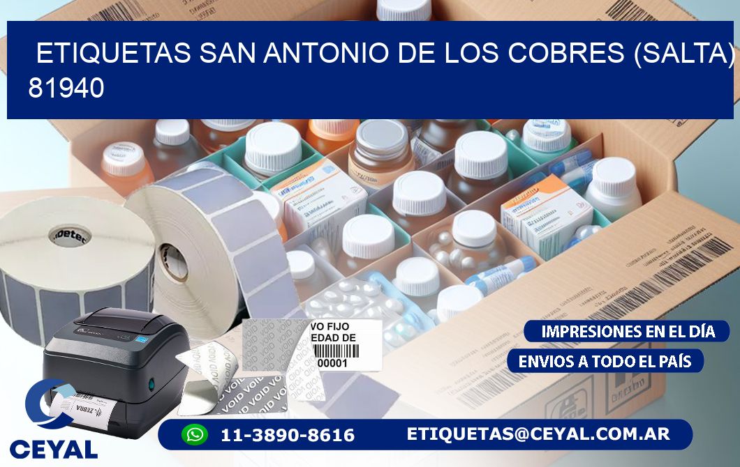 ETIQUETAS SAN ANTONIO DE LOS COBRES (SALTA) 81940