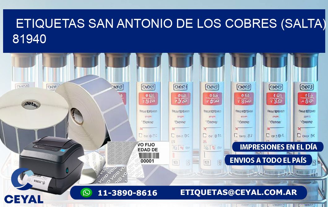 ETIQUETAS SAN ANTONIO DE LOS COBRES (SALTA) 81940