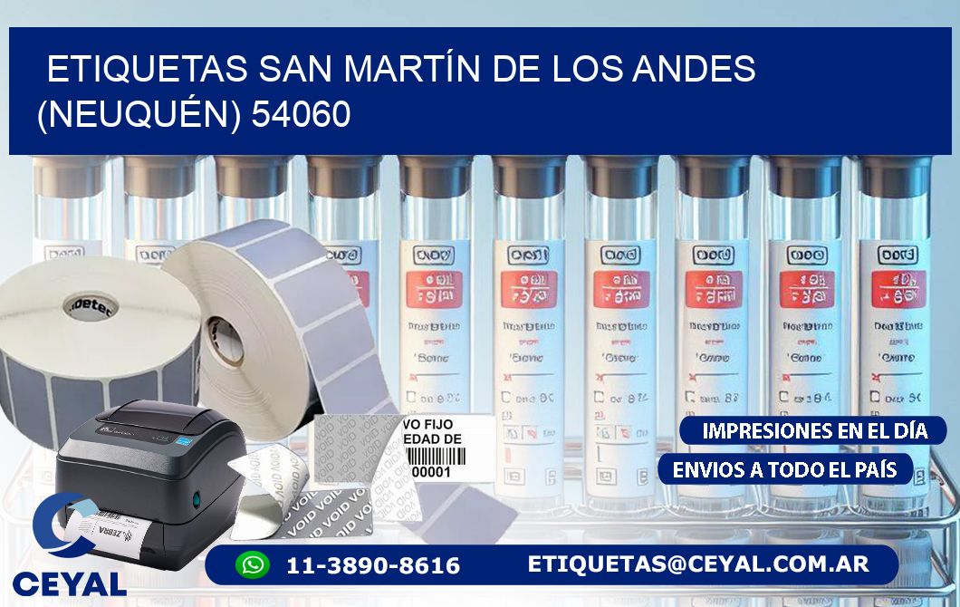 ETIQUETAS SAN MARTÍN DE LOS ANDES (NEUQUÉN) 54060