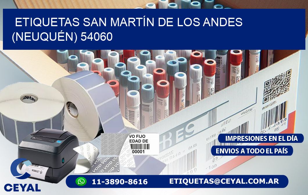 ETIQUETAS SAN MARTÍN DE LOS ANDES (NEUQUÉN) 54060