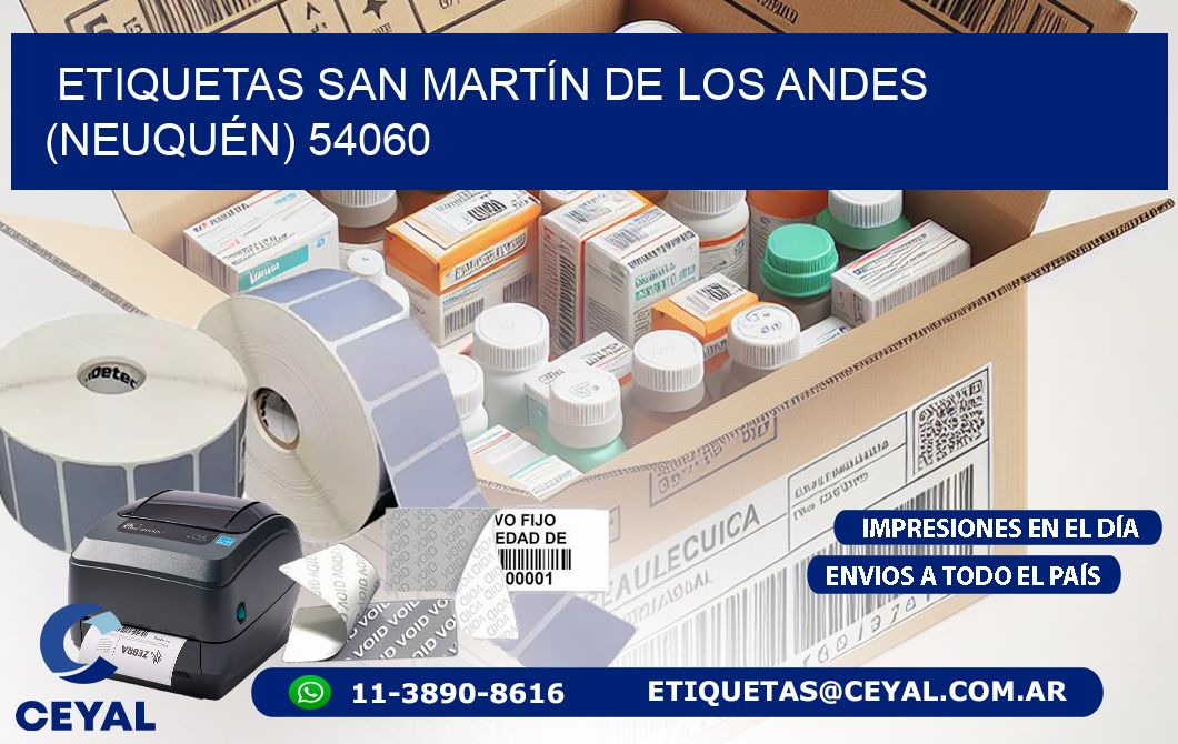 ETIQUETAS SAN MARTÍN DE LOS ANDES (NEUQUÉN) 54060