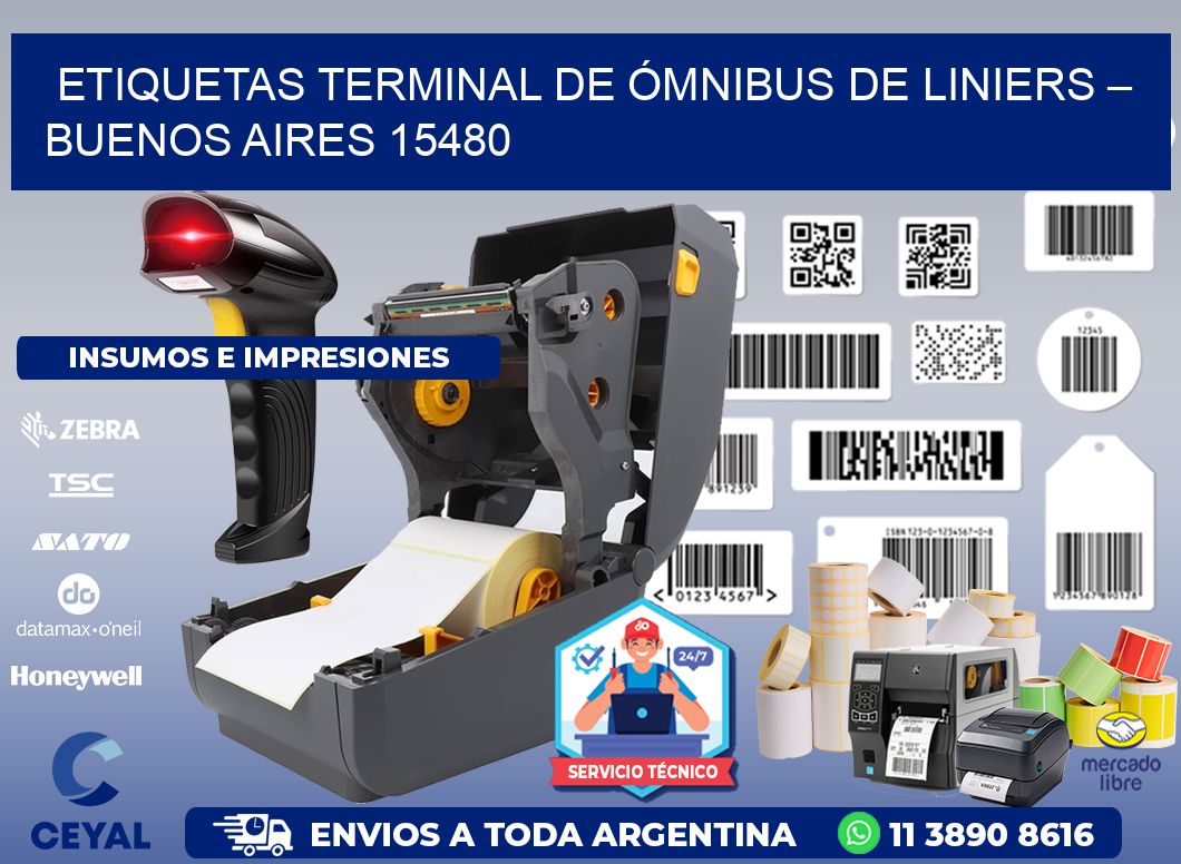 ETIQUETAS TERMINAL DE ÓMNIBUS DE LINIERS – BUENOS AIRES 15480