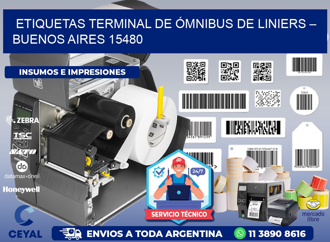 ETIQUETAS TERMINAL DE ÓMNIBUS DE LINIERS – BUENOS AIRES 15480