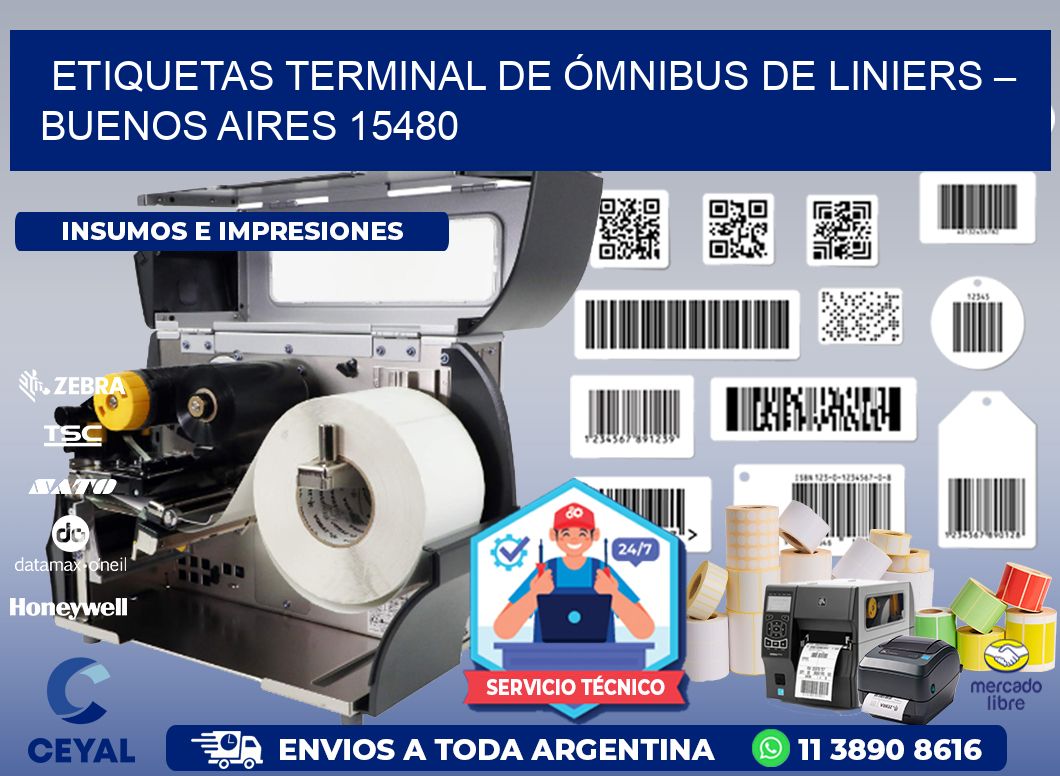 ETIQUETAS TERMINAL DE ÓMNIBUS DE LINIERS – BUENOS AIRES 15480