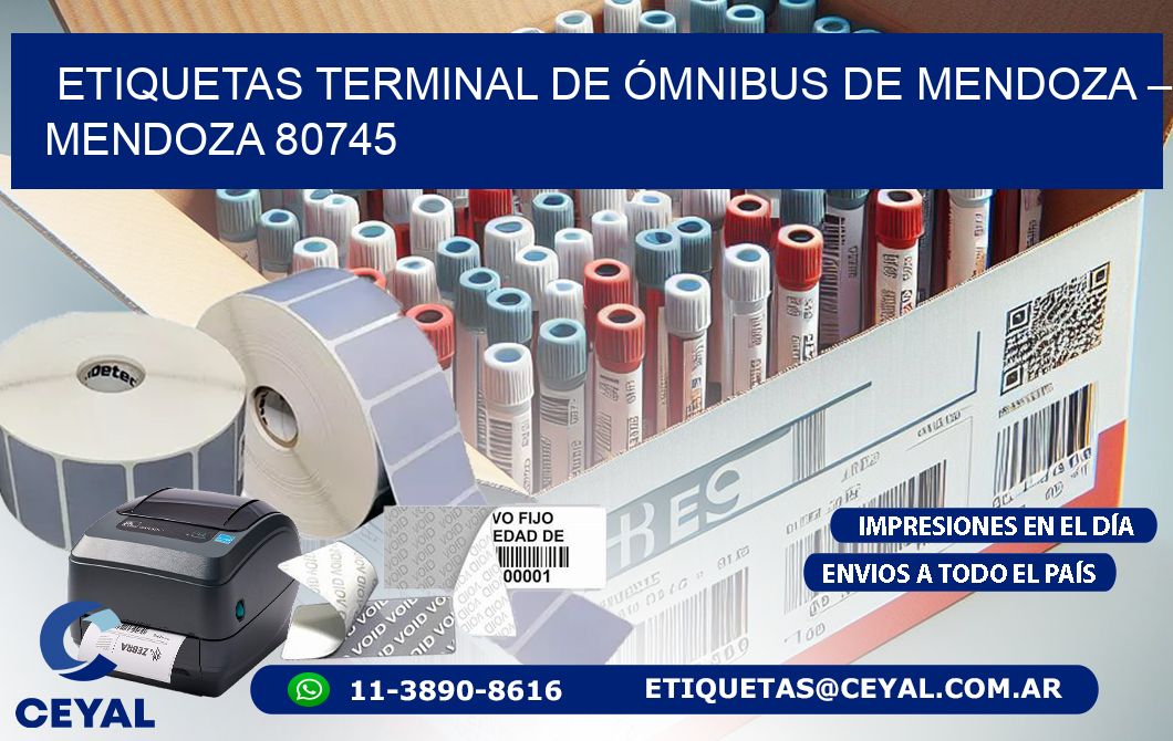 ETIQUETAS TERMINAL DE ÓMNIBUS DE MENDOZA – MENDOZA 80745
