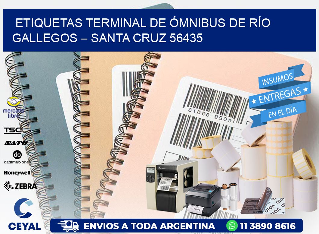 ETIQUETAS TERMINAL DE ÓMNIBUS DE RÍO GALLEGOS – SANTA CRUZ 56435