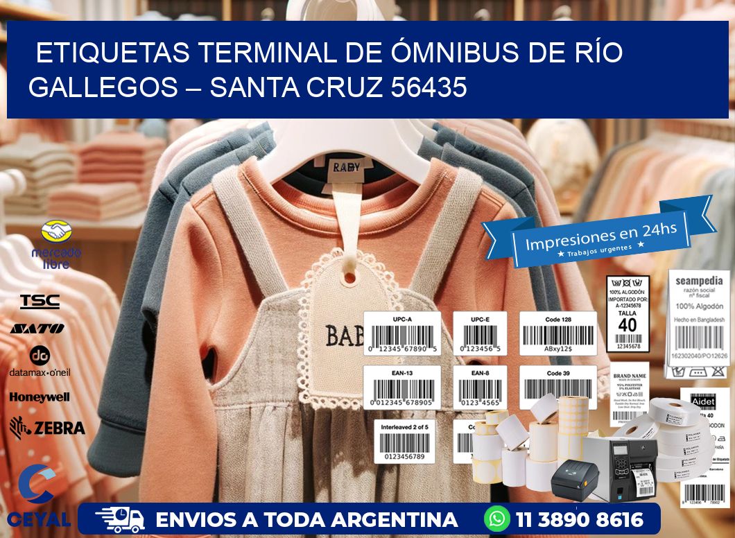 ETIQUETAS TERMINAL DE ÓMNIBUS DE RÍO GALLEGOS – SANTA CRUZ 56435