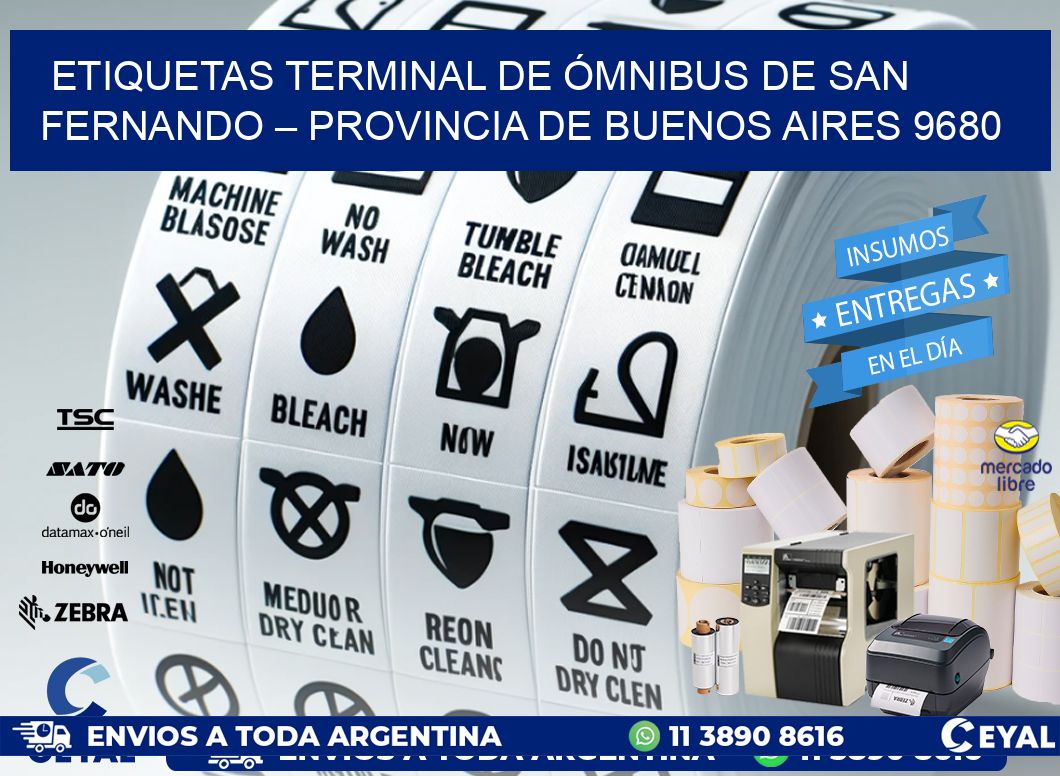 ETIQUETAS TERMINAL DE ÓMNIBUS DE SAN FERNANDO – PROVINCIA DE BUENOS AIRES 9680