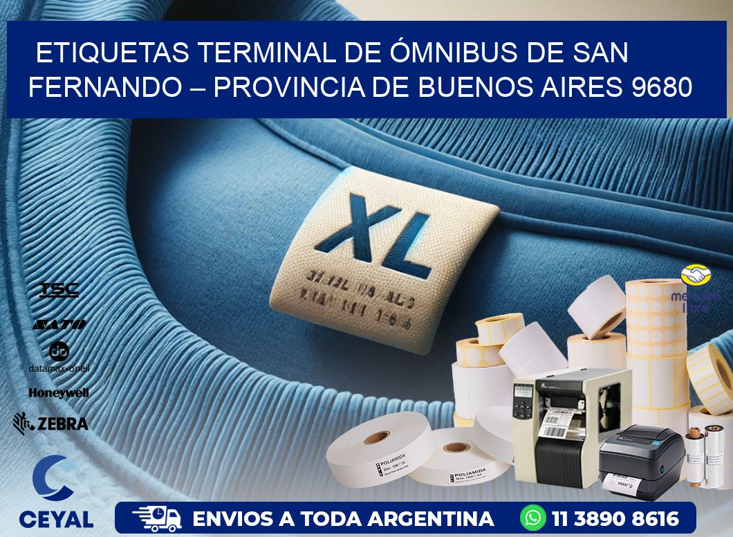 ETIQUETAS TERMINAL DE ÓMNIBUS DE SAN FERNANDO – PROVINCIA DE BUENOS AIRES 9680