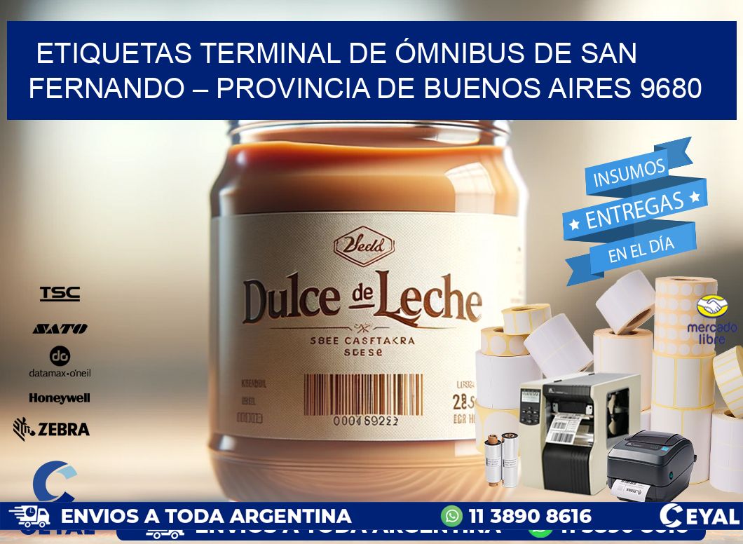 ETIQUETAS TERMINAL DE ÓMNIBUS DE SAN FERNANDO – PROVINCIA DE BUENOS AIRES 9680