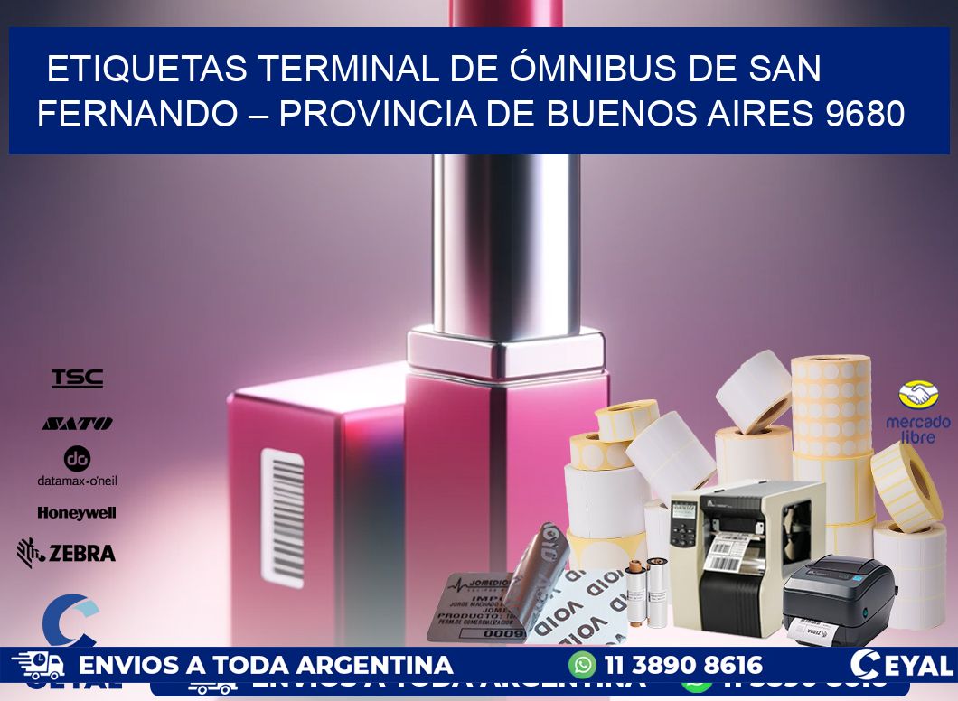 ETIQUETAS TERMINAL DE ÓMNIBUS DE SAN FERNANDO – PROVINCIA DE BUENOS AIRES 9680