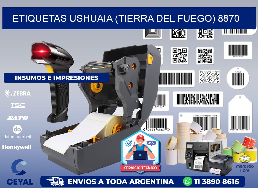 ETIQUETAS USHUAIA (TIERRA DEL FUEGO) 8870