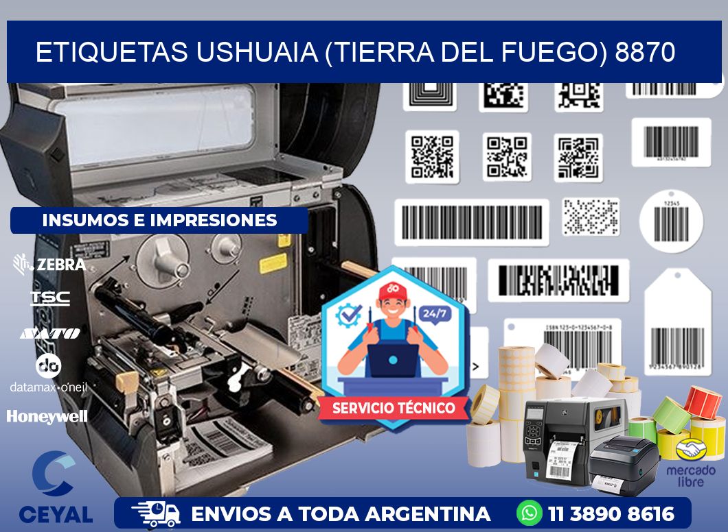 ETIQUETAS USHUAIA (TIERRA DEL FUEGO) 8870