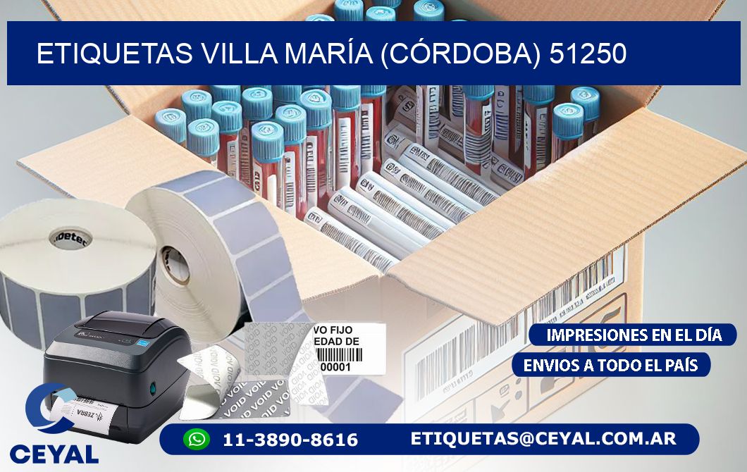 ETIQUETAS VILLA MARÍA (CÓRDOBA) 51250