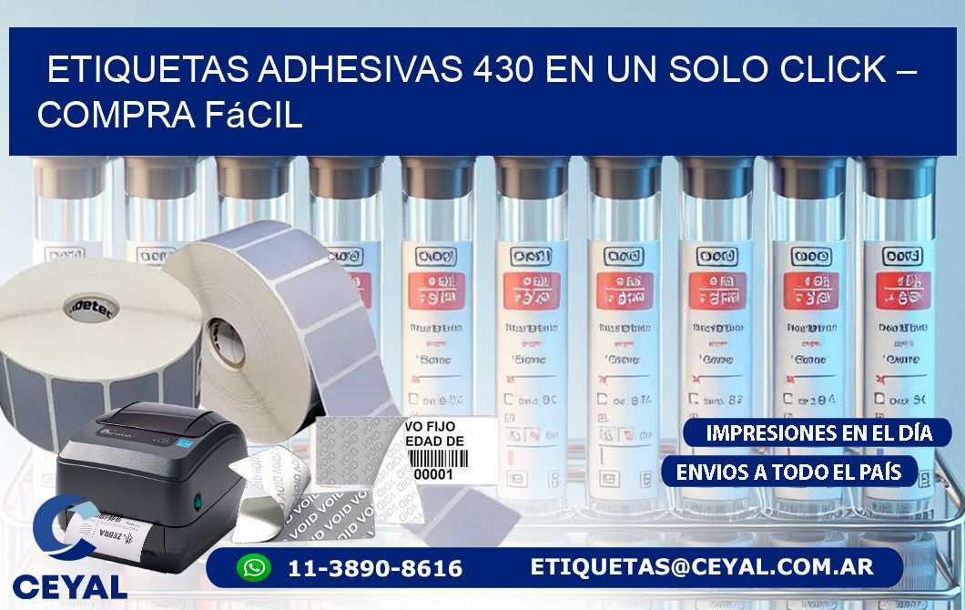 Etiquetas Adhesivas 430 en un Solo Click – Compra Fácil