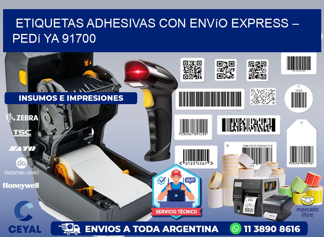 Etiquetas Adhesivas con Envío Express – Pedí Ya 91700