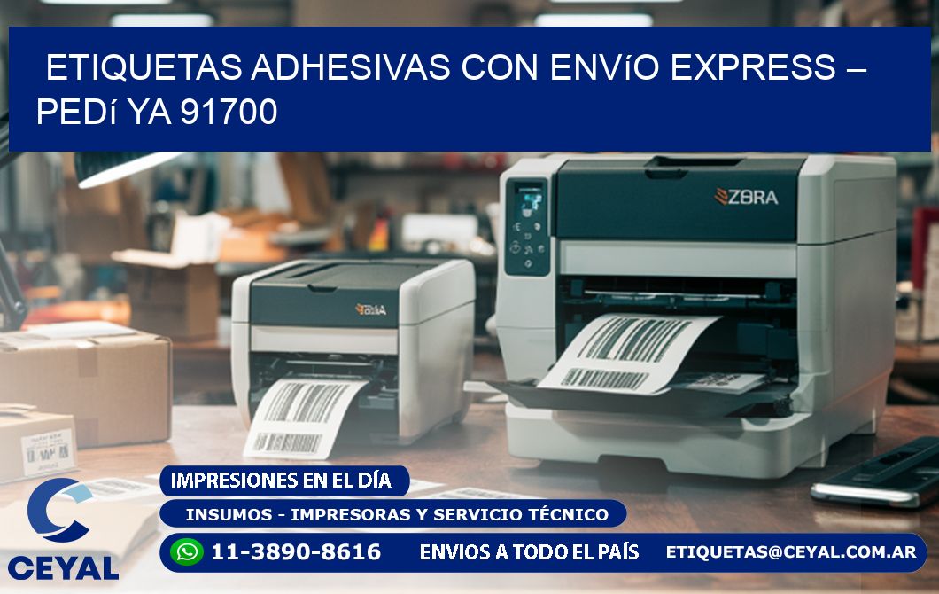 Etiquetas Adhesivas con Envío Express – Pedí Ya 91700