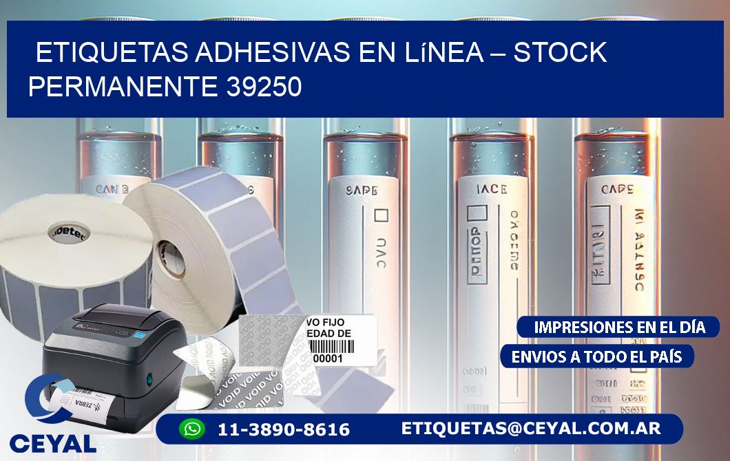 Etiquetas Adhesivas en Línea – Stock Permanente 39250