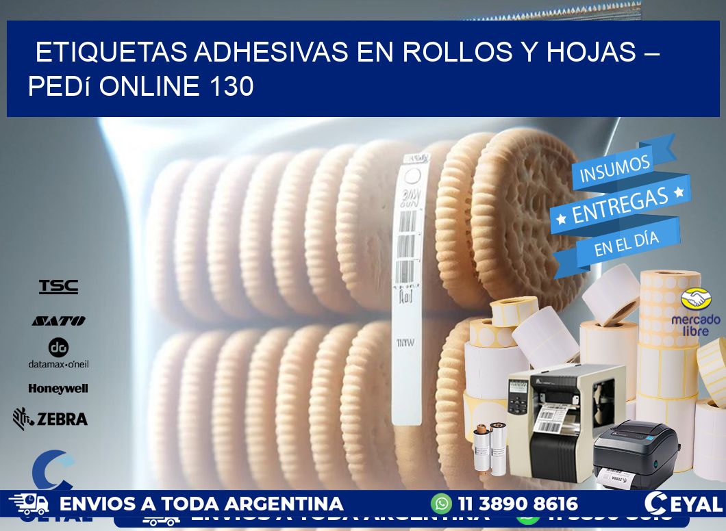 Etiquetas Adhesivas en Rollos y Hojas – Pedí Online 130