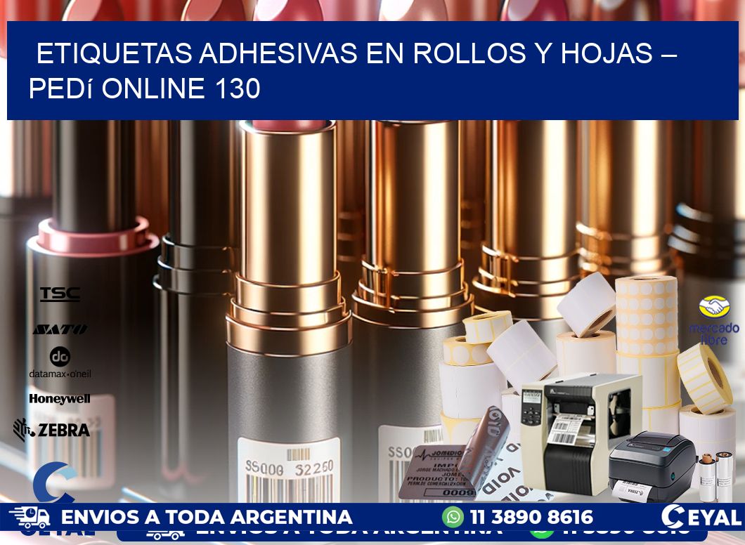 Etiquetas Adhesivas en Rollos y Hojas – Pedí Online 130