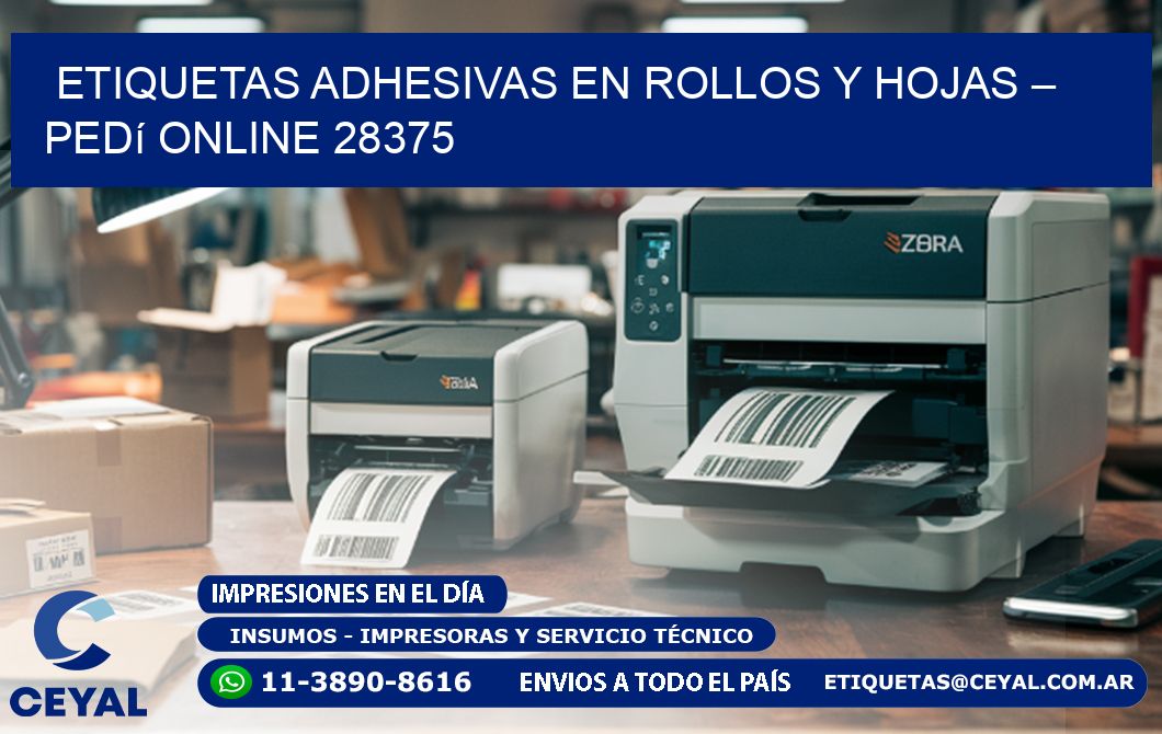 Etiquetas Adhesivas en Rollos y Hojas – Pedí Online 28375