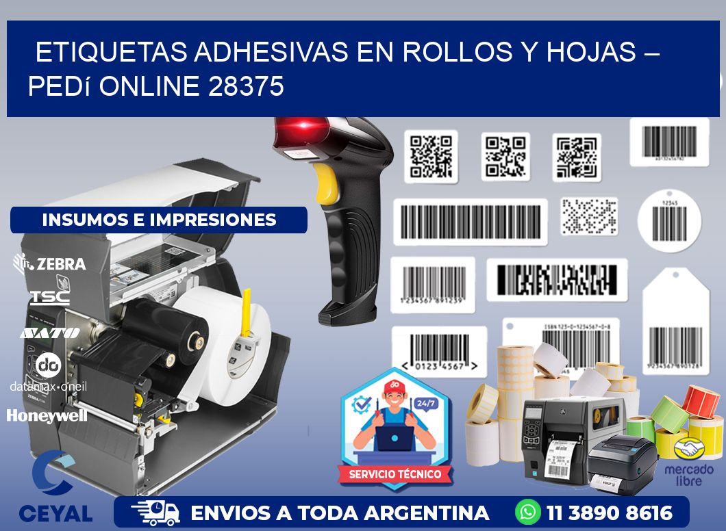 Etiquetas Adhesivas en Rollos y Hojas – Pedí Online 28375