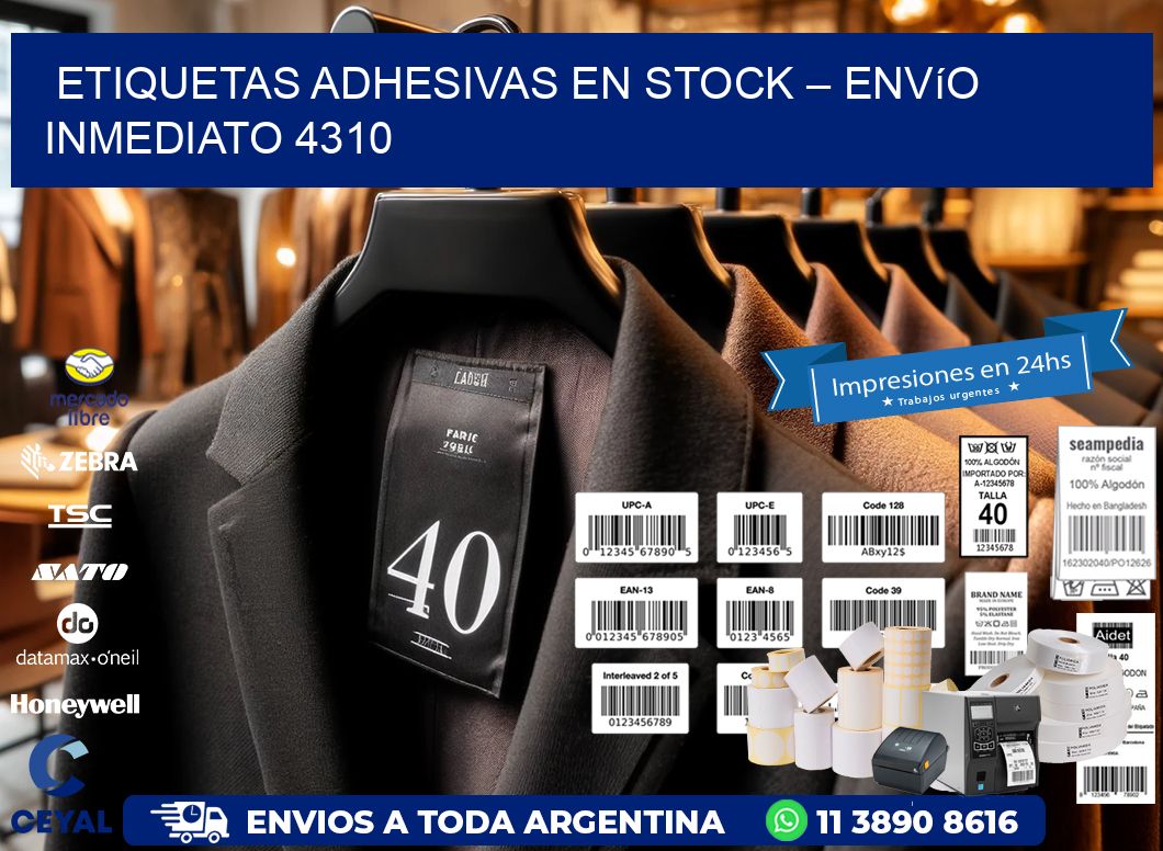 Etiquetas Adhesivas en Stock – Envío Inmediato 4310