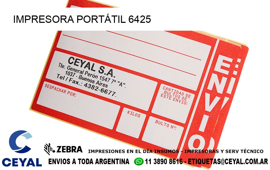 IMPRESORA PORTÁTIL 6425