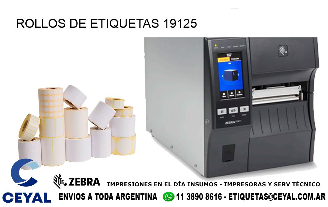 ROLLOS DE ETIQUETAS 19125
