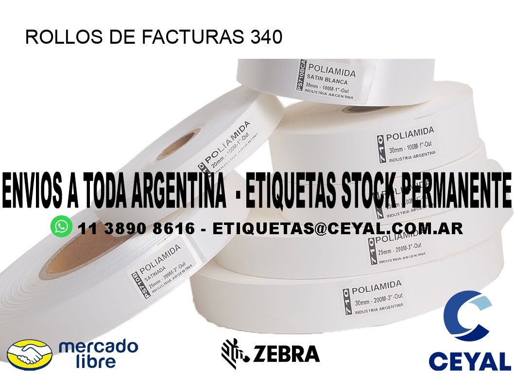 ROLLOS DE FACTURAS 340