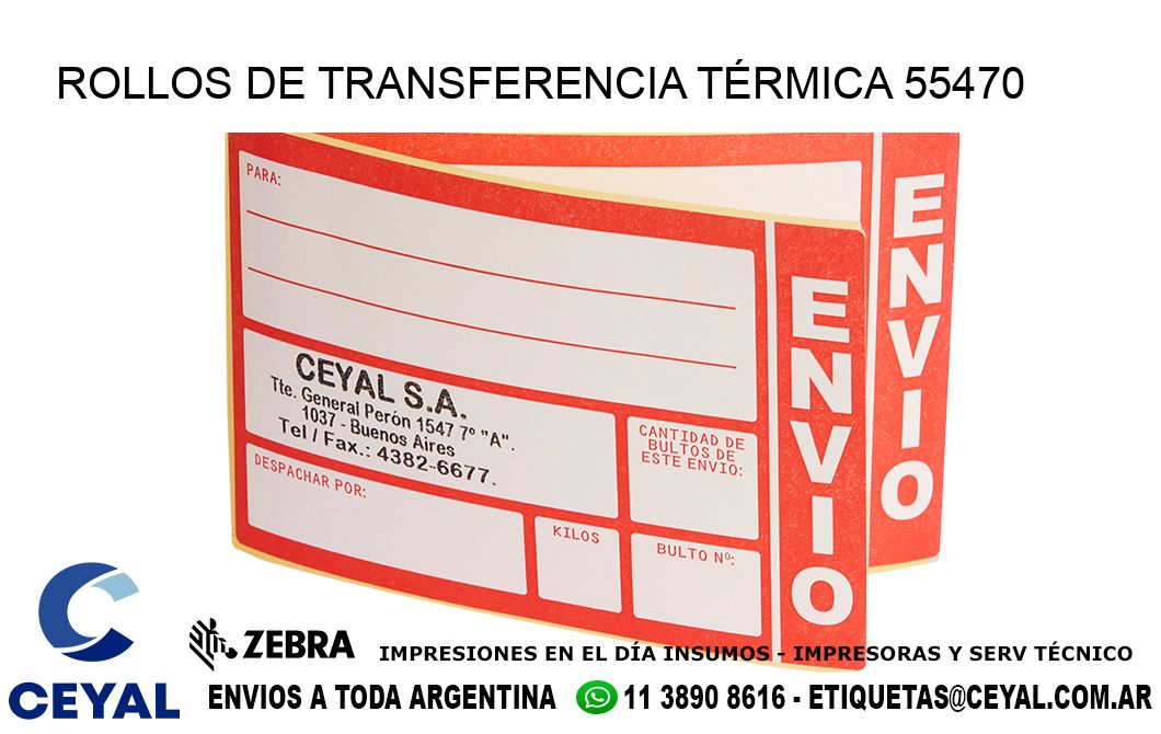 ROLLOS DE TRANSFERENCIA TÉRMICA 55470