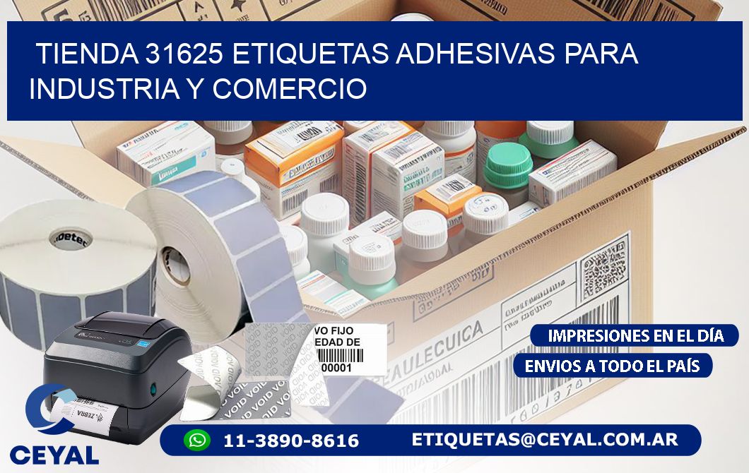 Tienda 31625 Etiquetas Adhesivas para Industria y Comercio