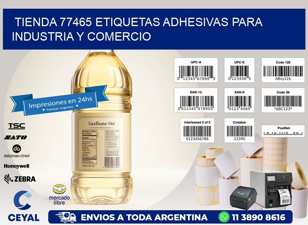 Tienda 77465 Etiquetas Adhesivas para Industria y Comercio