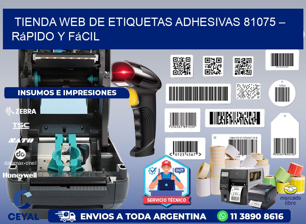Tienda Web de Etiquetas Adhesivas 81075 – Rápido y Fácil