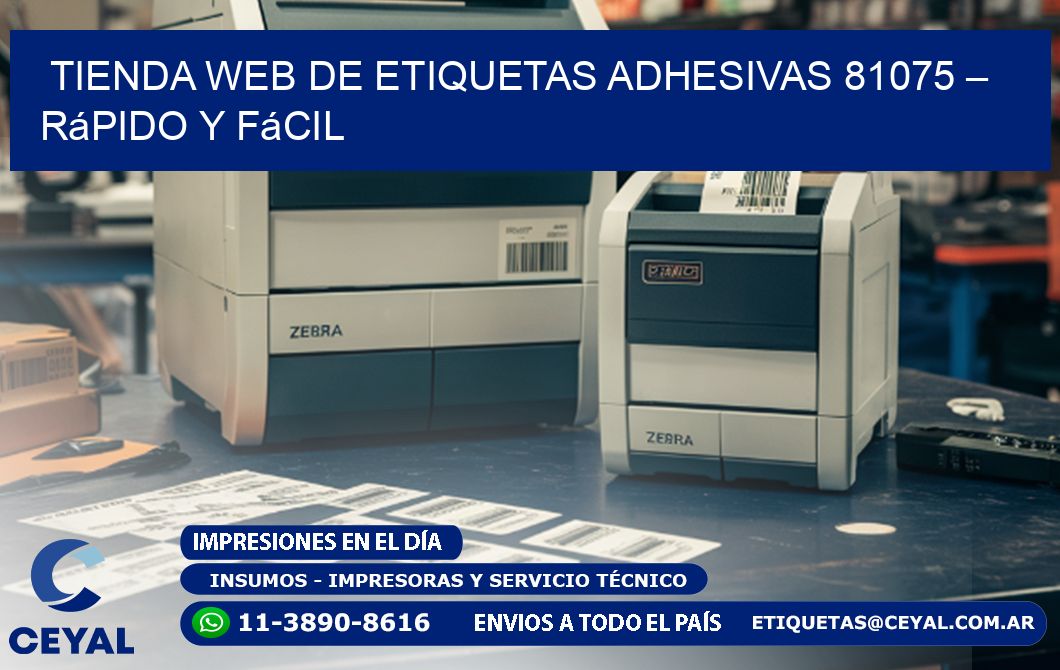 Tienda Web de Etiquetas Adhesivas 81075 – Rápido y Fácil