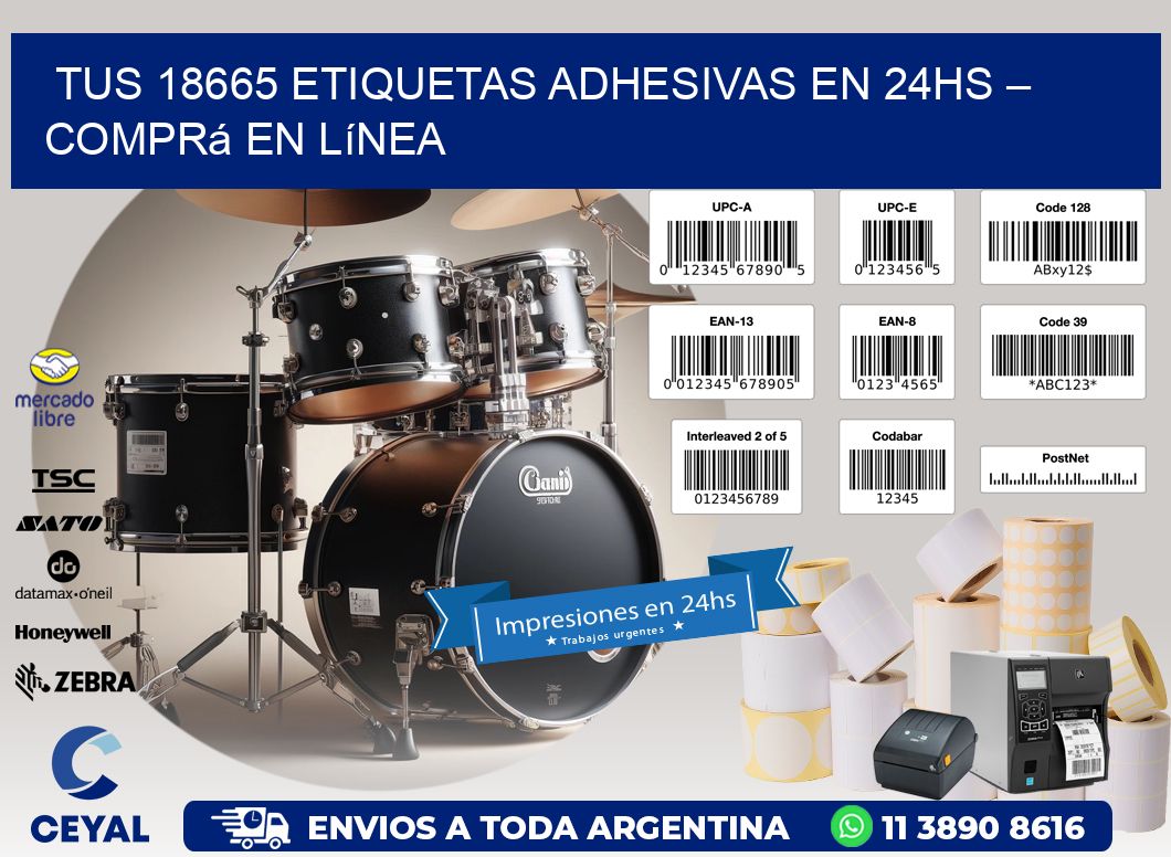 Tus 18665 Etiquetas Adhesivas en 24hs – Comprá en Línea