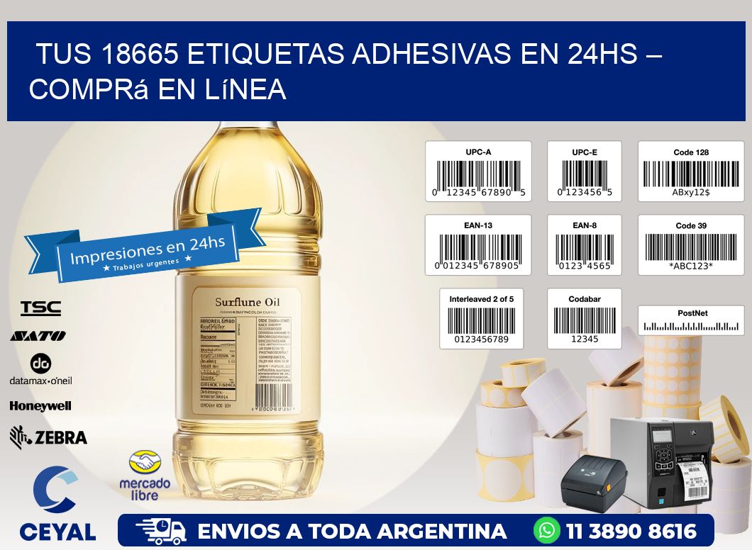 Tus 18665 Etiquetas Adhesivas en 24hs – Comprá en Línea
