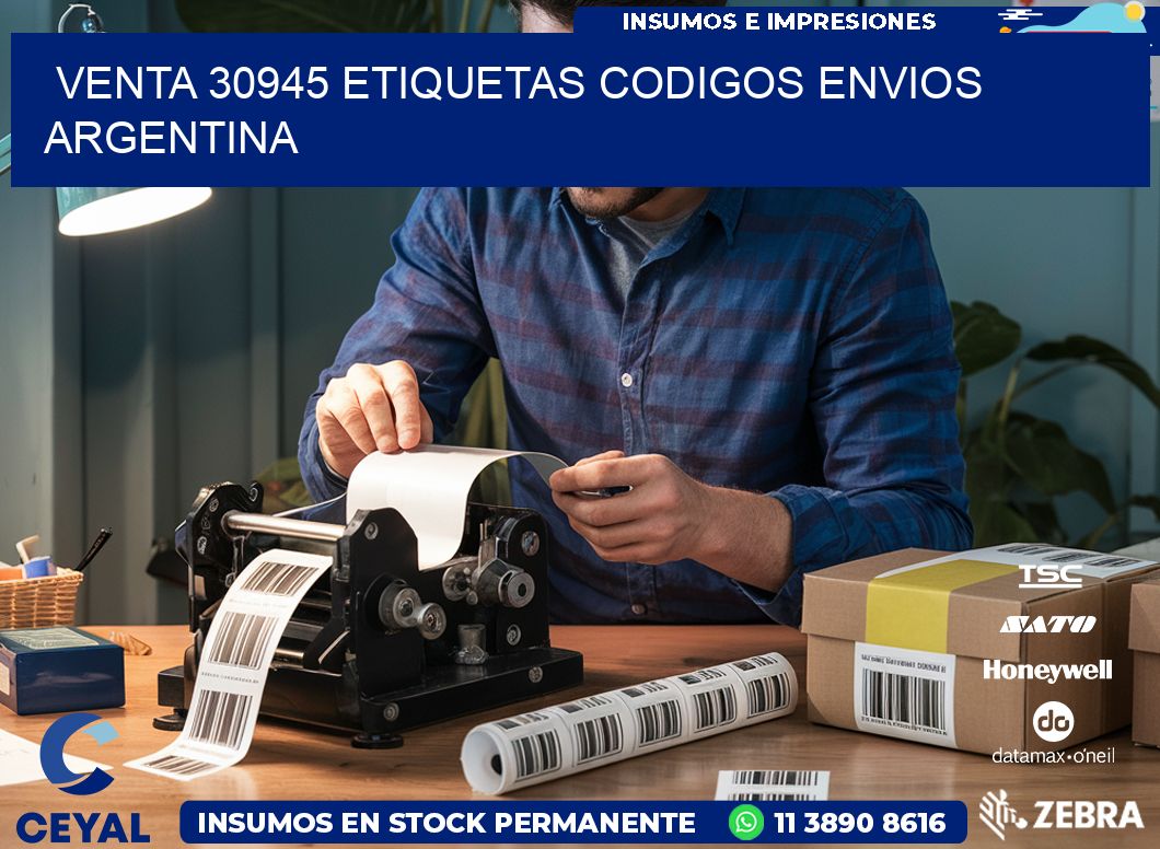 VENTA 30945 ETIQUETAS CODIGOS ENVIOS ARGENTINA