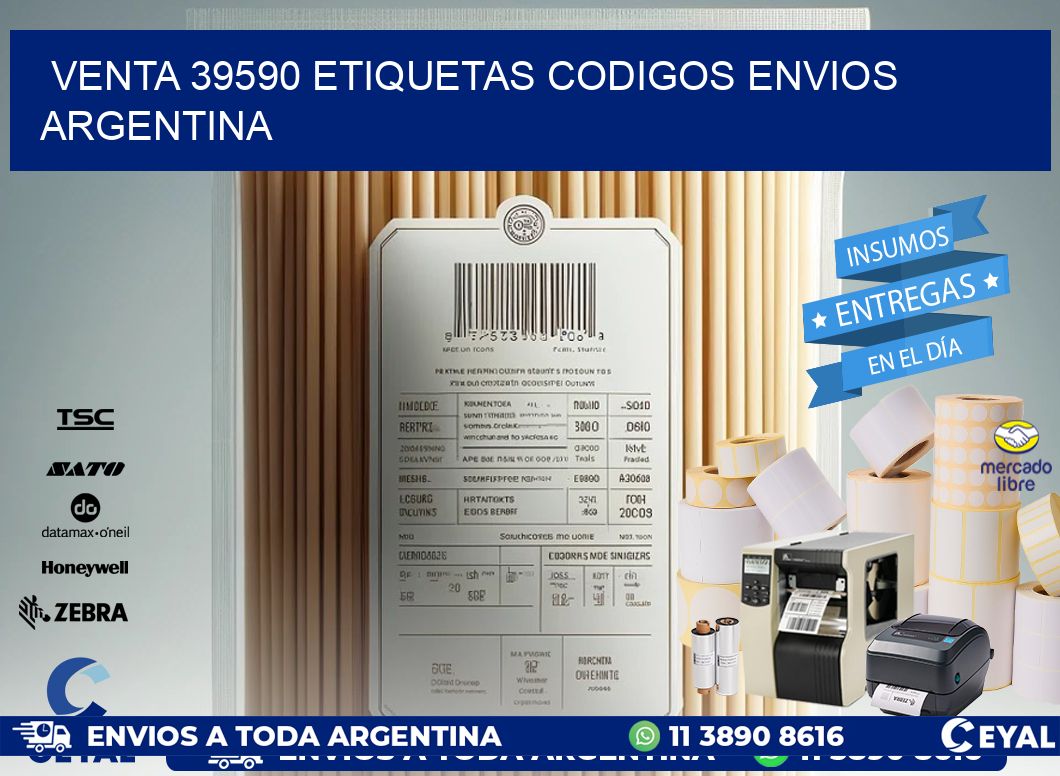 VENTA 39590 ETIQUETAS CODIGOS ENVIOS ARGENTINA