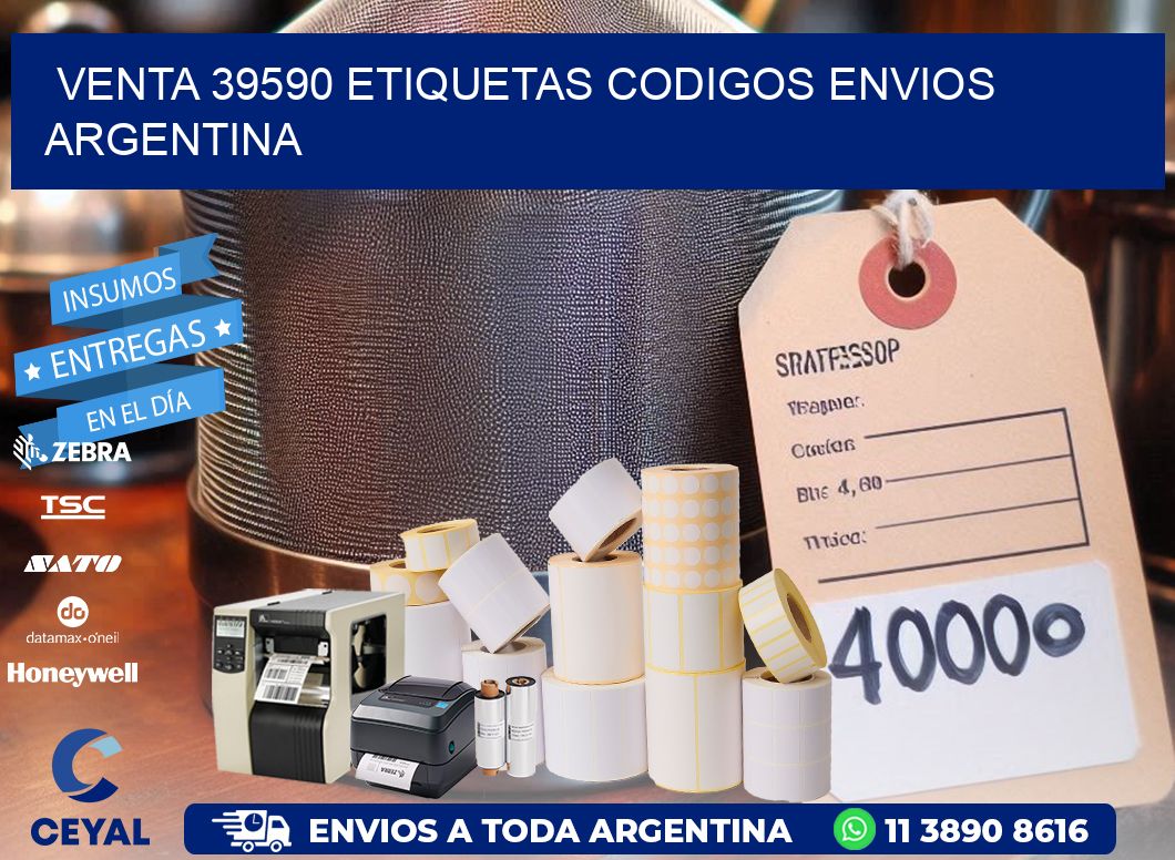 VENTA 39590 ETIQUETAS CODIGOS ENVIOS ARGENTINA