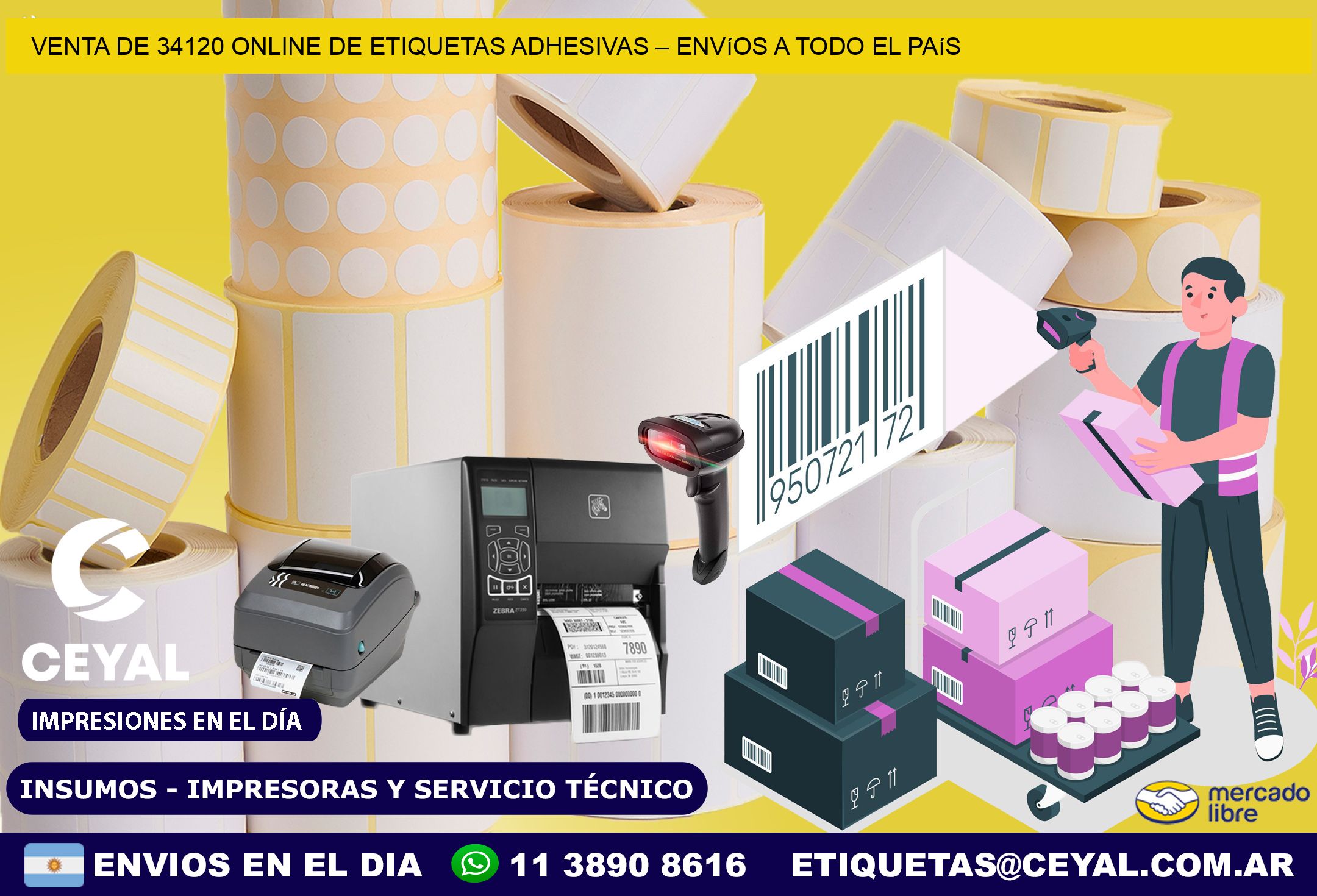 Venta de 34120 Online de Etiquetas Adhesivas – Envíos a Todo el País