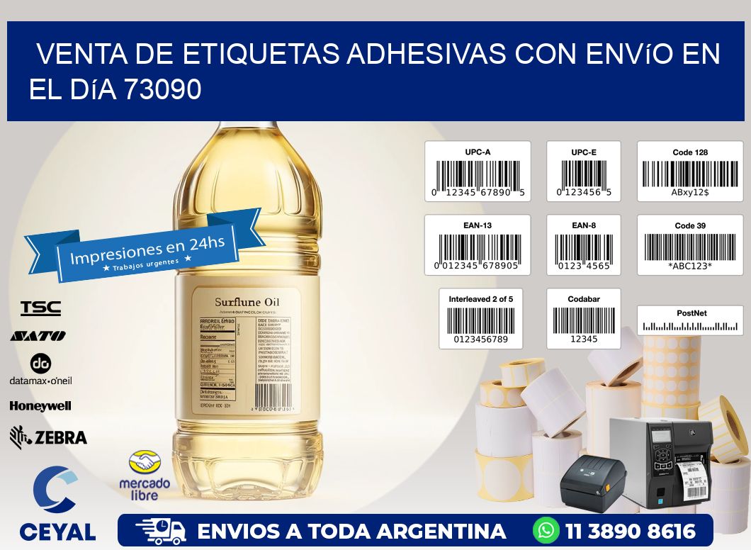 Venta de Etiquetas Adhesivas con Envío en el Día 73090