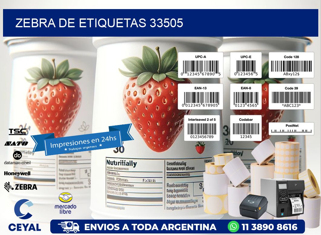 ZEBRA DE ETIQUETAS 33505