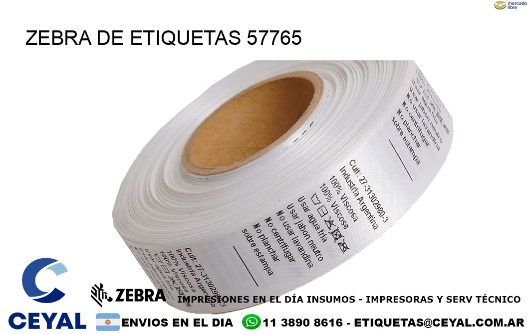ZEBRA DE ETIQUETAS 57765