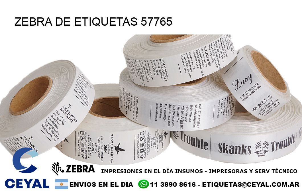 ZEBRA DE ETIQUETAS 57765