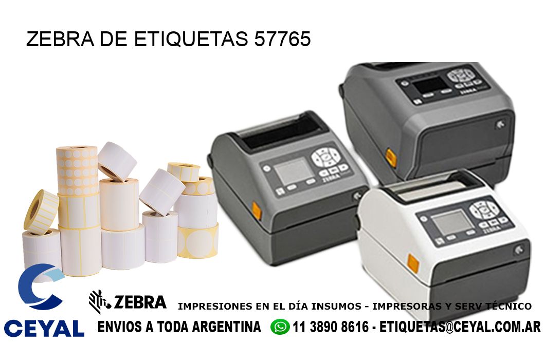 ZEBRA DE ETIQUETAS 57765