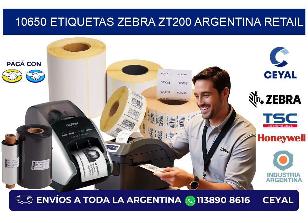 10650 etiquetas zebra zt200 argentina RETAIL