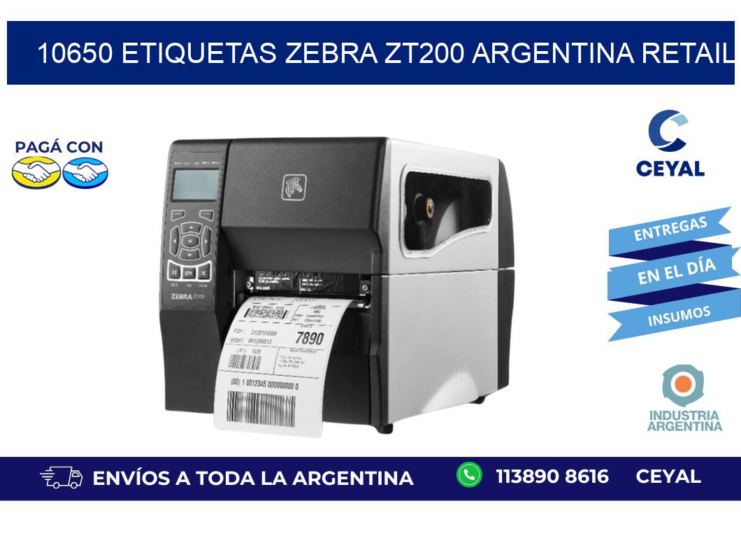 10650 etiquetas zebra zt200 argentina RETAIL
