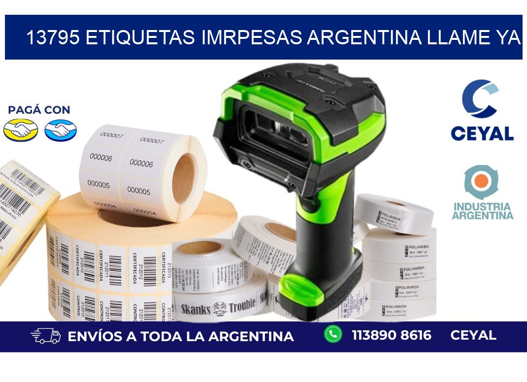 13795 etiquetas imrpesas argentina LLAME YA!