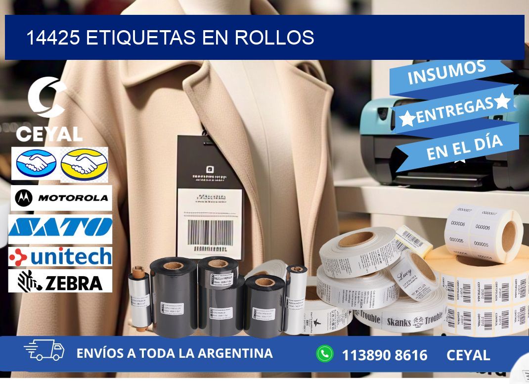 14425 ETIQUETAS EN ROLLOS